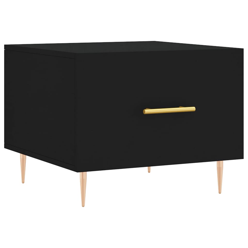 Tables basses 2 pcs noir 50x50x40 cm bois d'ingénierie - XIOS
