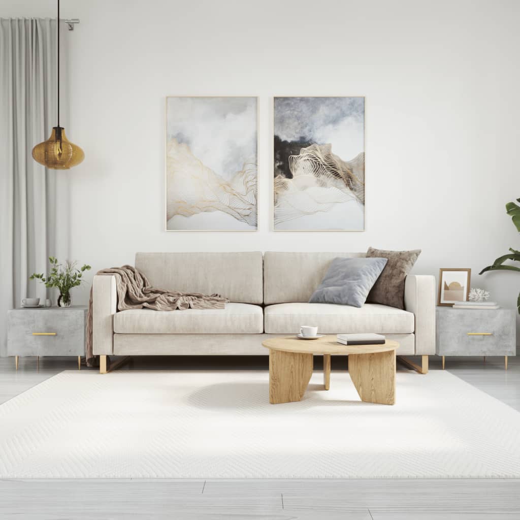 Tables basses 2 pcs gris béton 50x50x40 cm bois d'ingénierie - XIOS