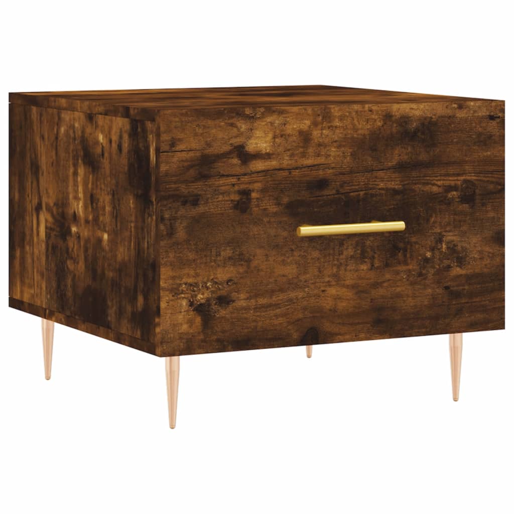 Table basse Chêne fumé 50x50x40 cm Bois d'ingénierie - XIOS