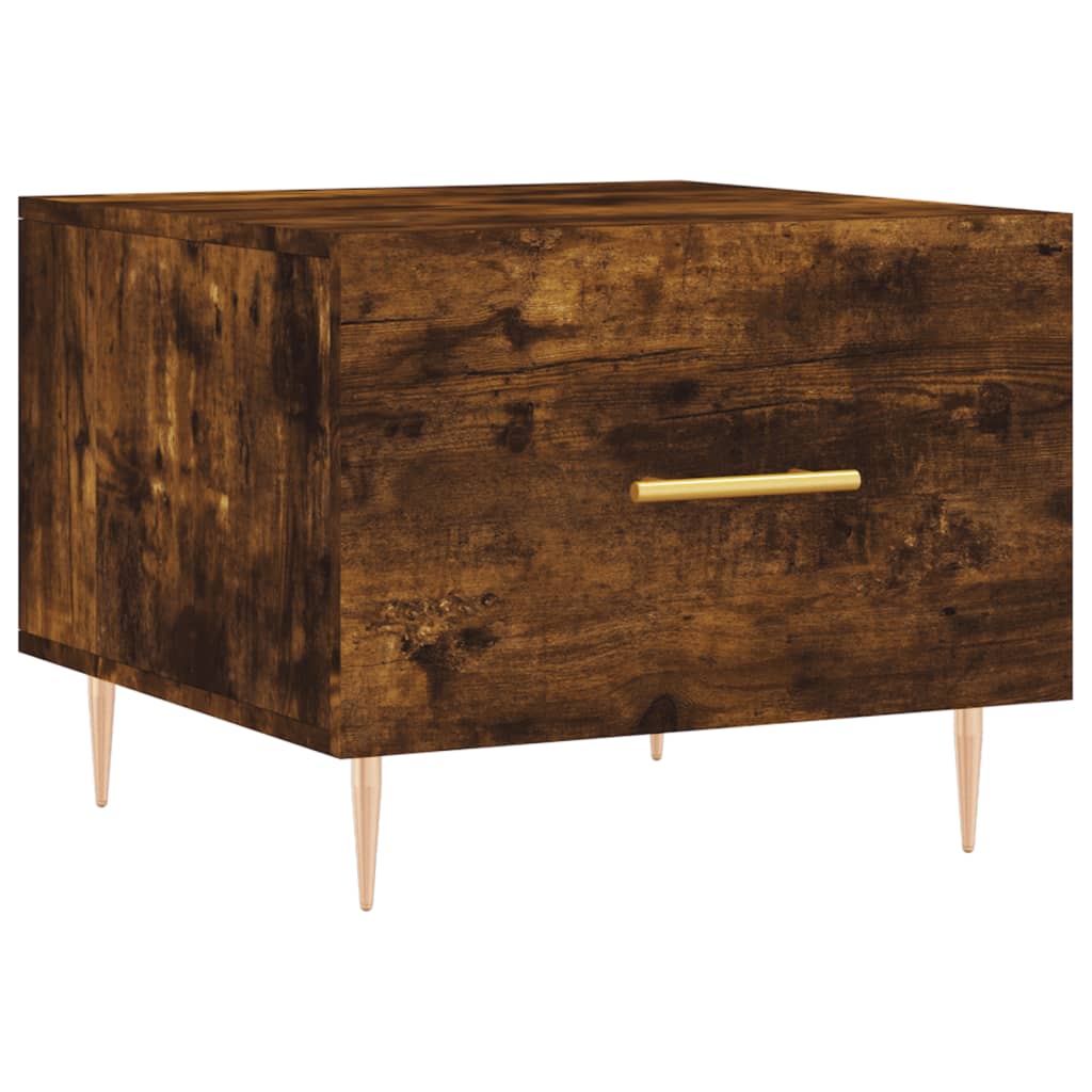 Tables basses 2 pcs chêne fumé 50x50x40 cm bois d'ingénierie - XIOS