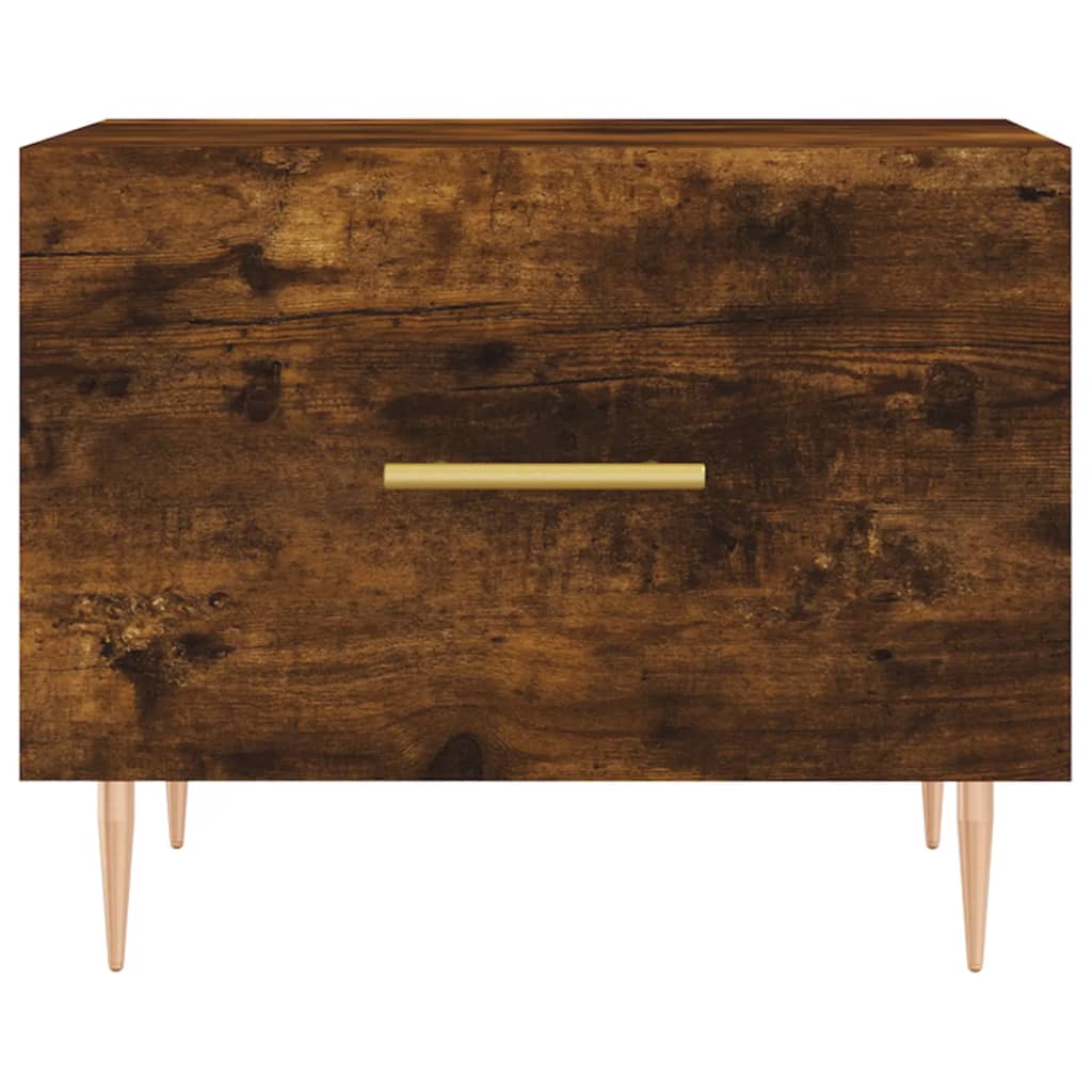 Tables basses 2 pcs chêne fumé 50x50x40 cm bois d'ingénierie - XIOS