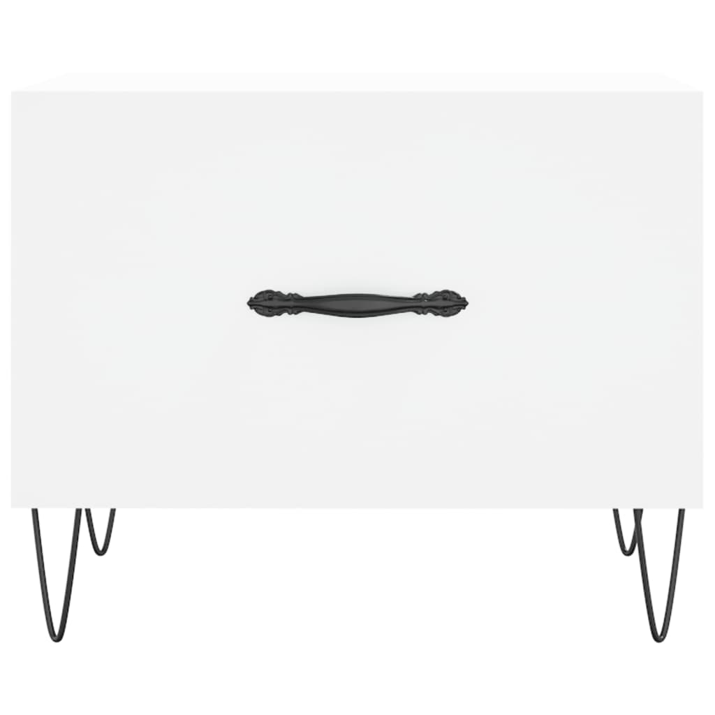 Tables basses 2 pcs blanc 50x50x40 cm bois d'ingénierie - XIOS