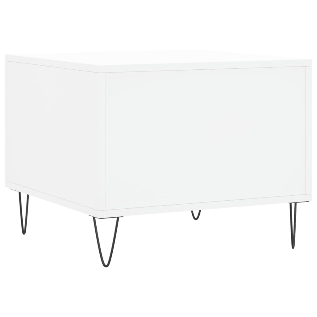 Tables basses 2 pcs blanc 50x50x40 cm bois d'ingénierie - XIOS