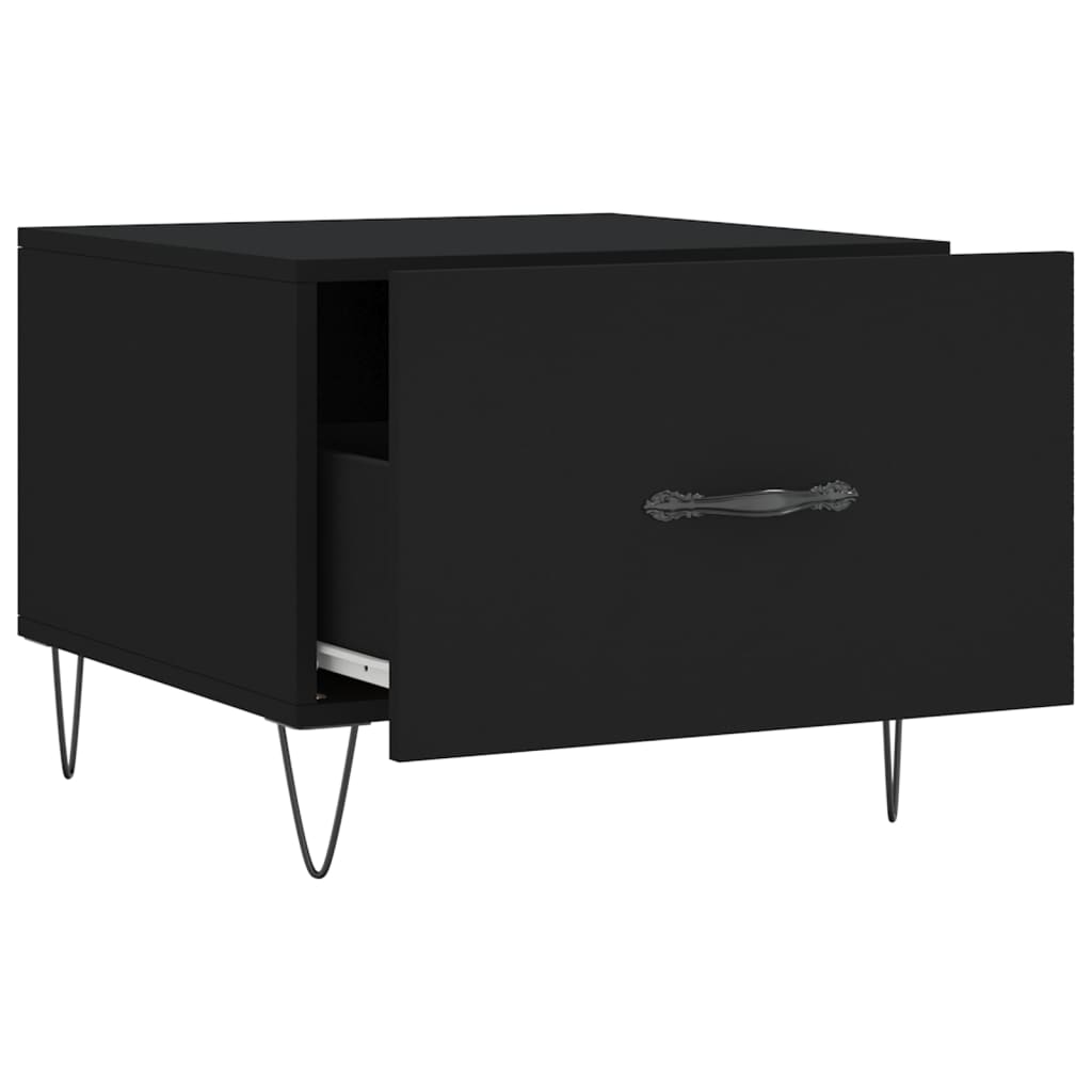 Table basse Noir 50x50x40 cm Bois d'ingénierie - XIOS