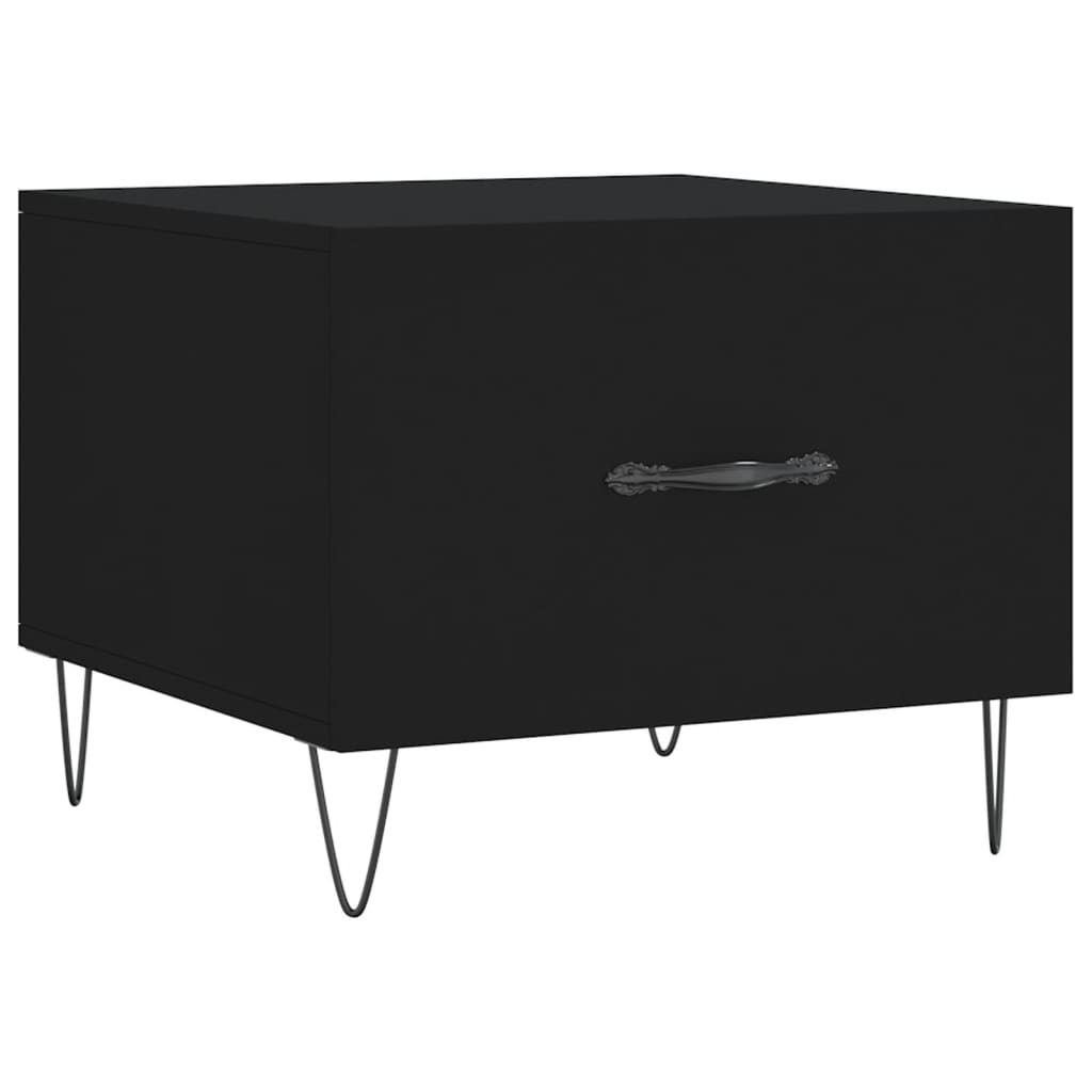 Tables basses 2 pcs noir 50x50x40 cm bois d'ingénierie - XIOS