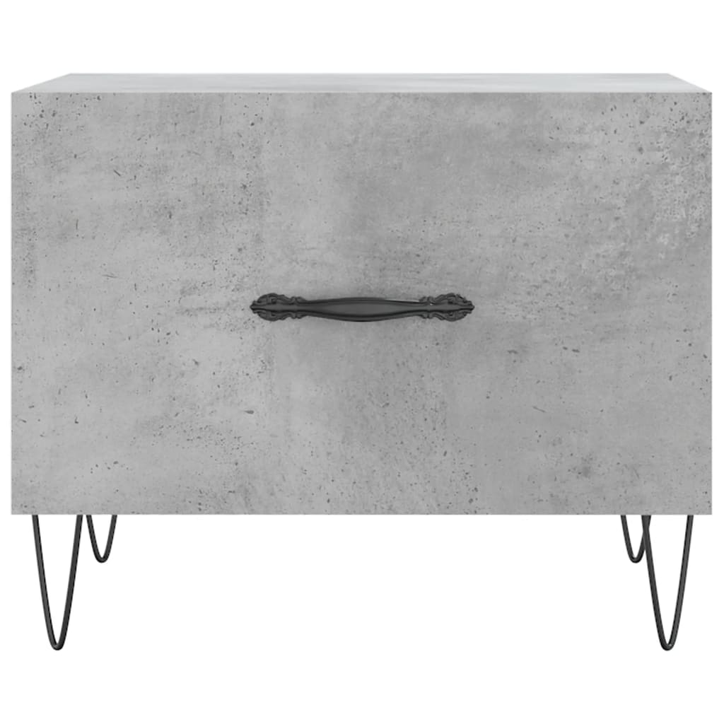 Table basse gris béton 50x50x40 cm bois d'ingénierie - XIOS