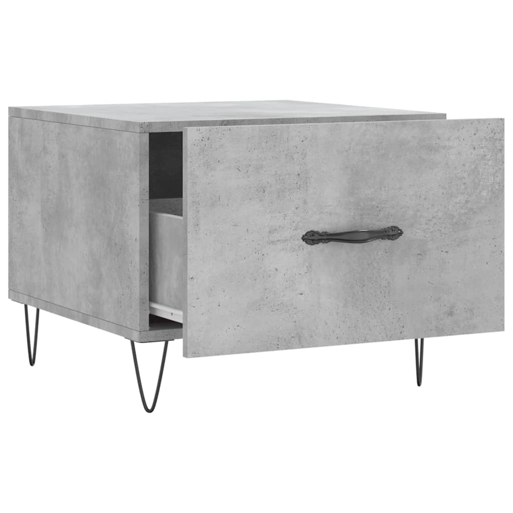 Tables basses 2 pcs gris béton 50x50x40 cm bois d'ingénierie - XIOS