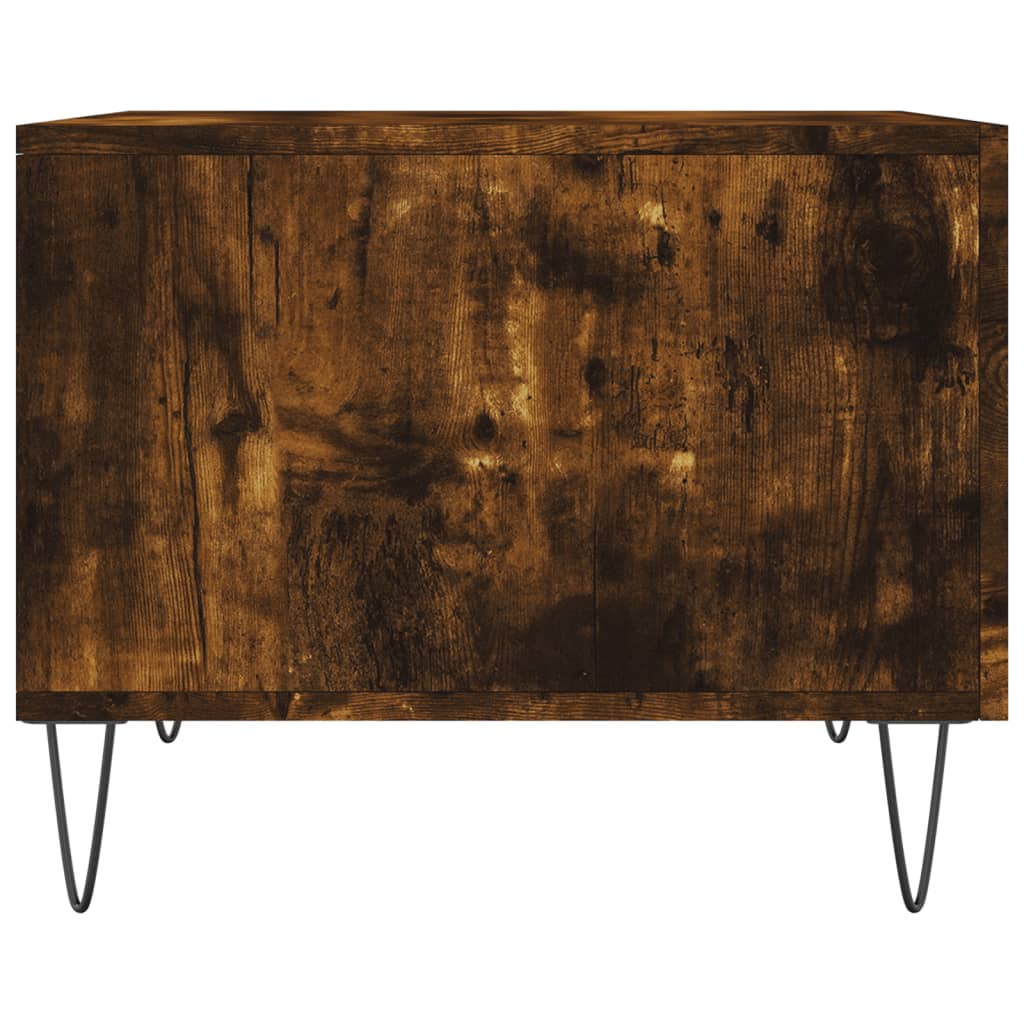 Tables basses 2 pcs chêne fumé 50x50x40 cm bois d'ingénierie - XIOS