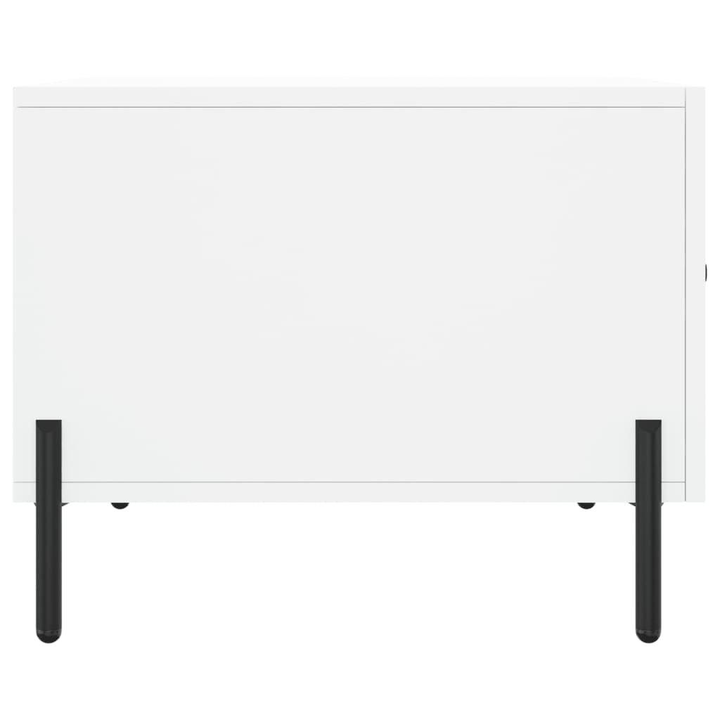 Table basse blanc 50x50x40 cm bois d'ingénierie - XIOS