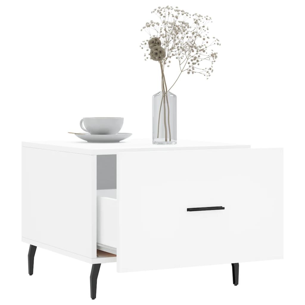 Tables basses 2 pcs blanc 50x50x40 cm bois d'ingénierie - XIOS