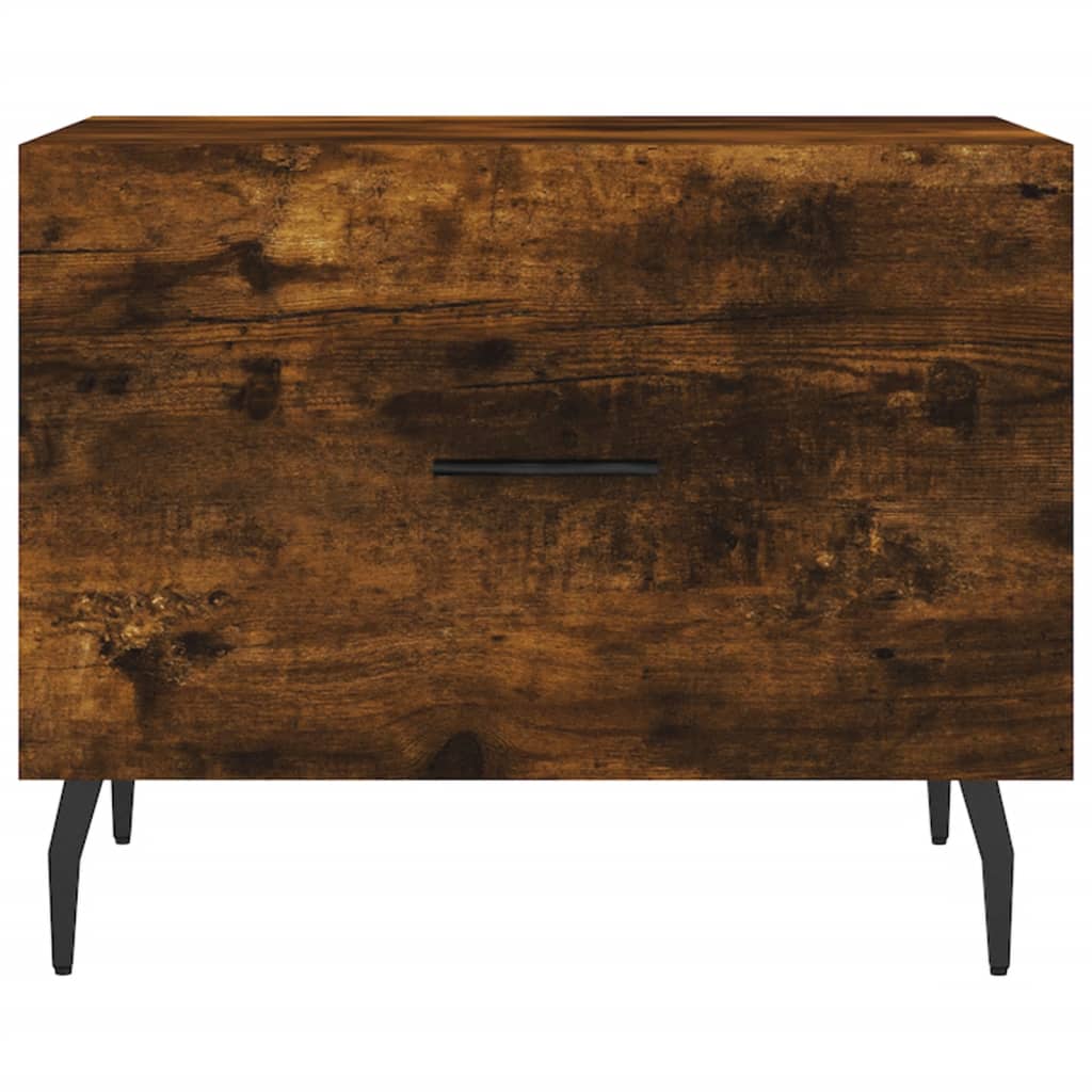 Tables basses 2 pcs chêne fumé 50x50x40 cm bois d'ingénierie - XIOS