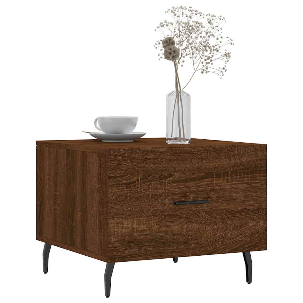 Table basse Chêne marron 50x50x40 cm Bois d'ingénierie - XIOS