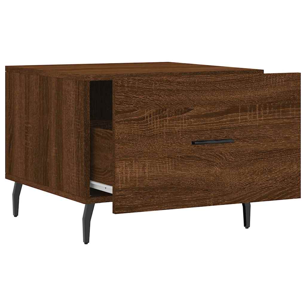 Table basse Chêne marron 50x50x40 cm Bois d'ingénierie - XIOS
