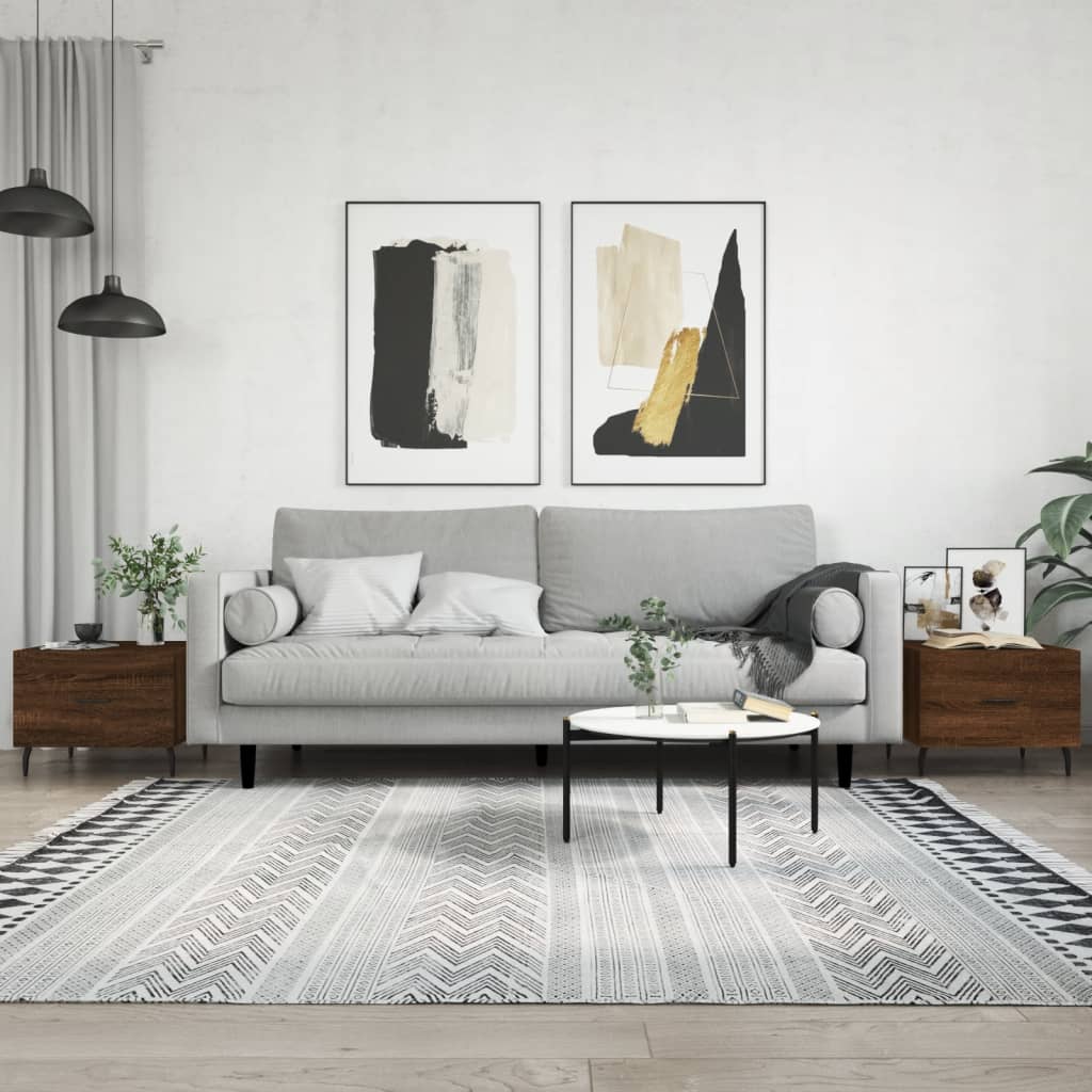 Tables basses 2 pcs chêne marron 50x50x40 cm bois d'ingénierie - XIOS