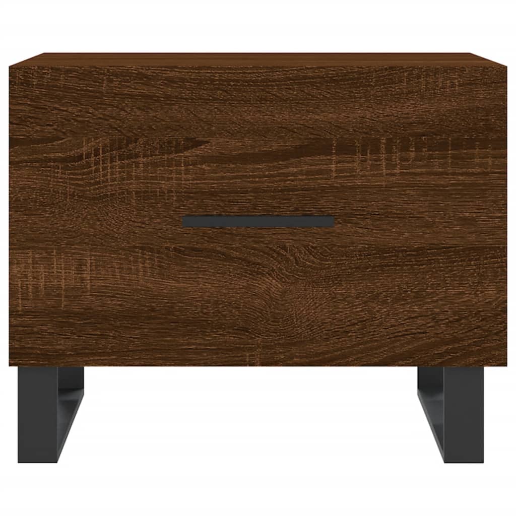Table basse Chêne marron 50x50x40 cm Bois d'ingénierie - XIOS