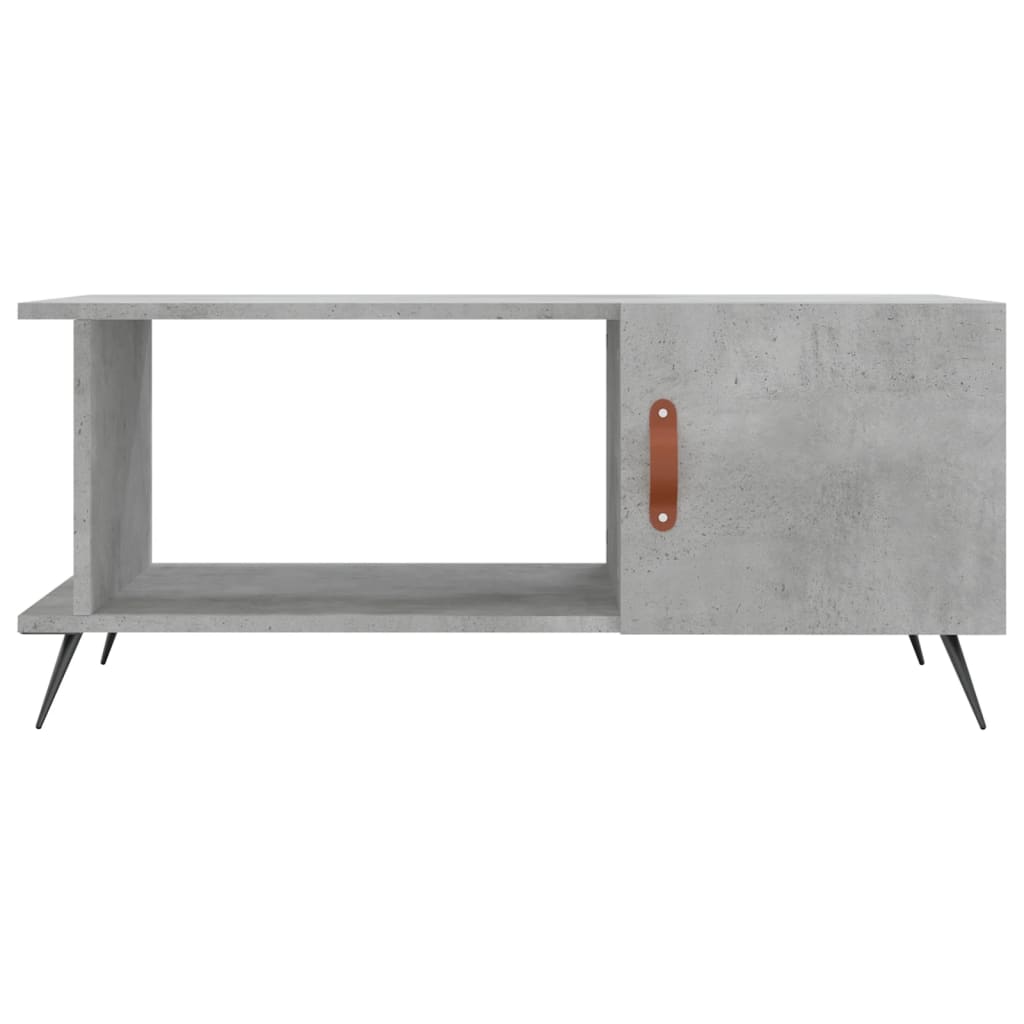 Table basse gris béton 90x50x40 cm bois d'ingénierie - XIOS