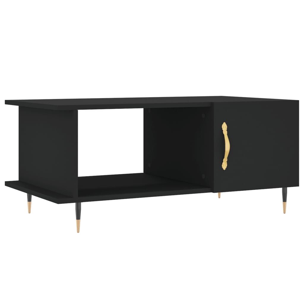 Table basse noir 90x50x40 cm bois d'ingénierie - XIOS