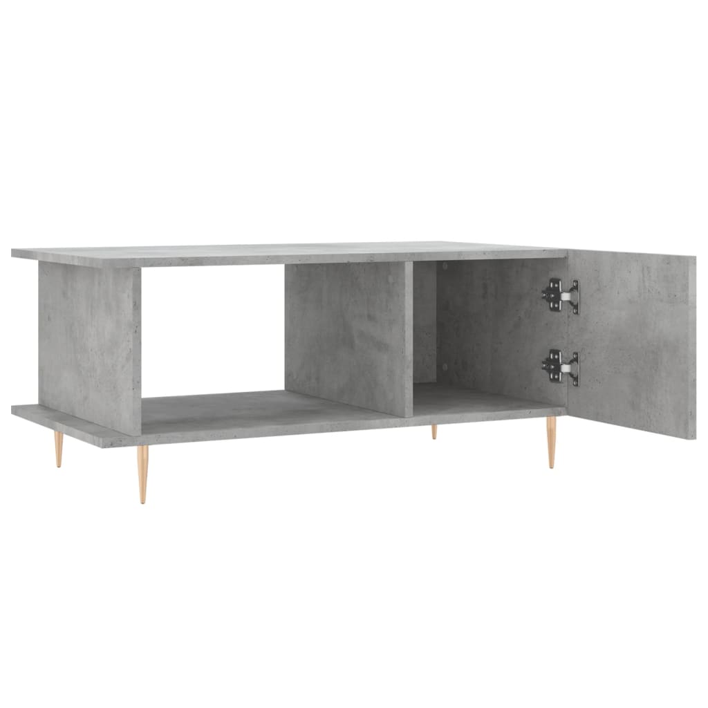 Table basse gris béton 90x50x40 cm bois d'ingénierie - XIOS