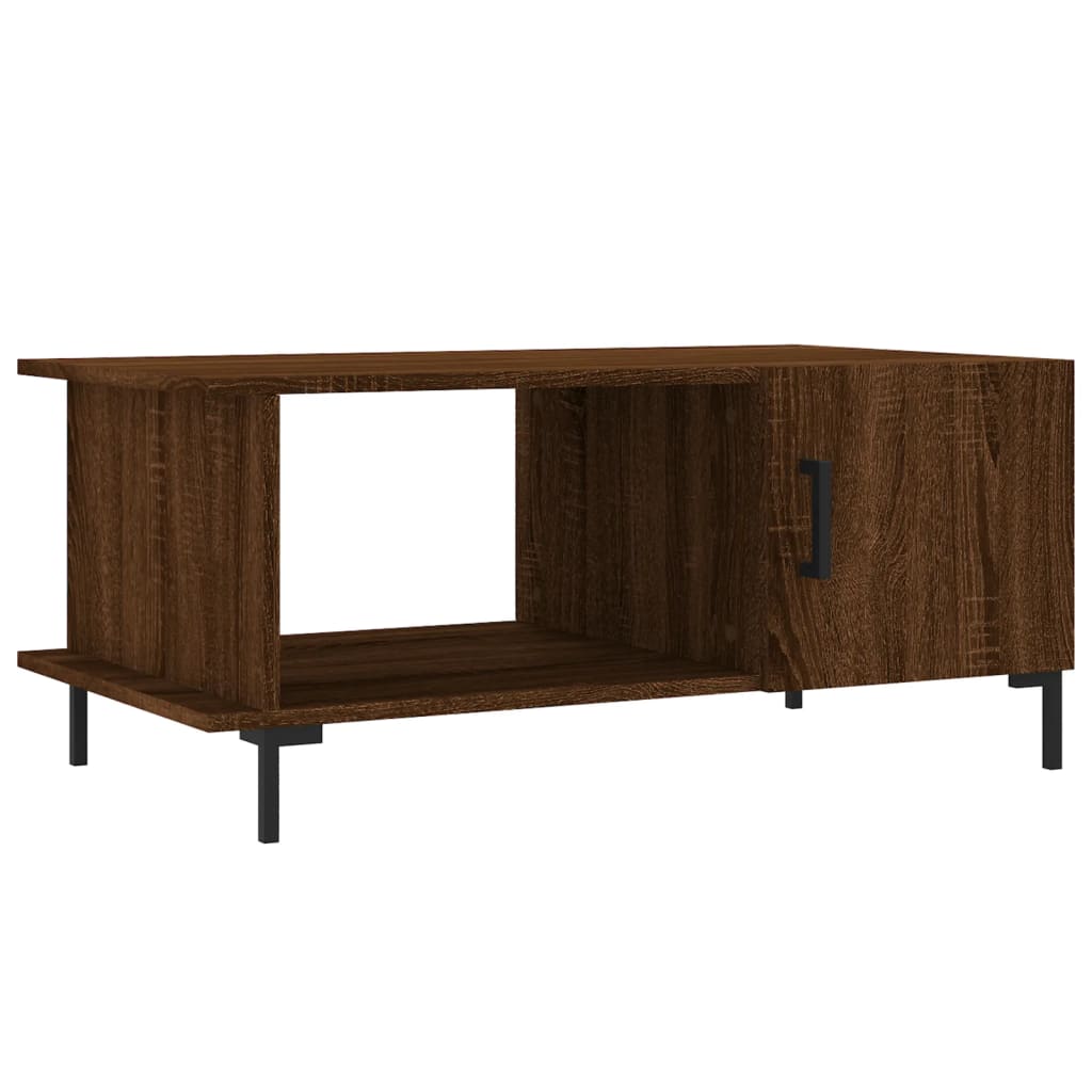 Table basse chêne marron 90x50x40 cm bois d'ingénierie - XIOS