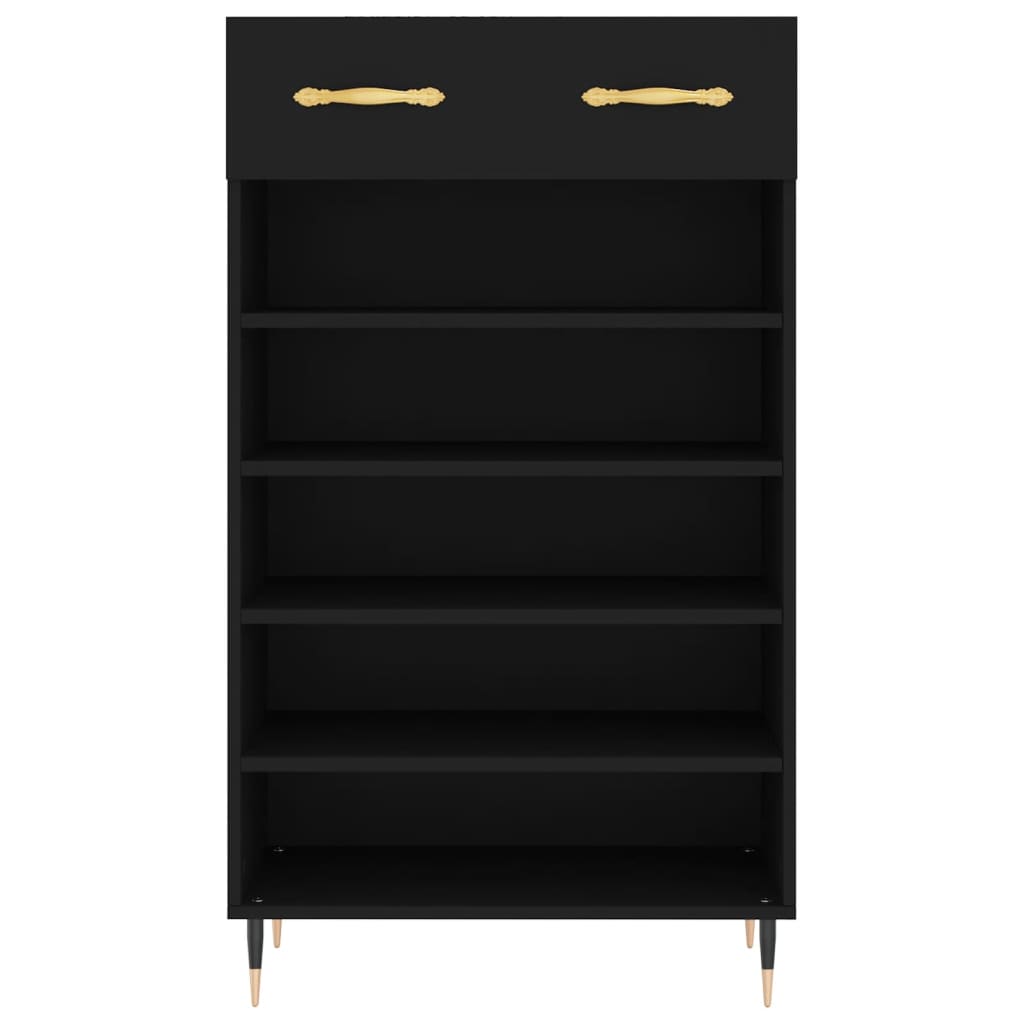 Armoire à chaussures noir 60x35x105 cm bois d'ingénierie - XIOS