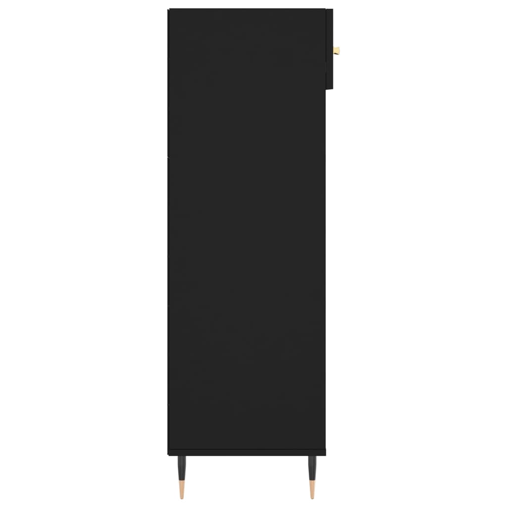 Armoire à chaussures noir 60x35x105 cm bois d'ingénierie - XIOS