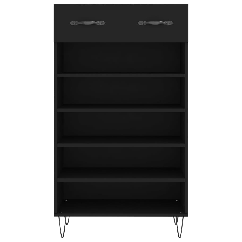 Armoire à chaussures noir 60x35x105 cm bois d'ingénierie - XIOS