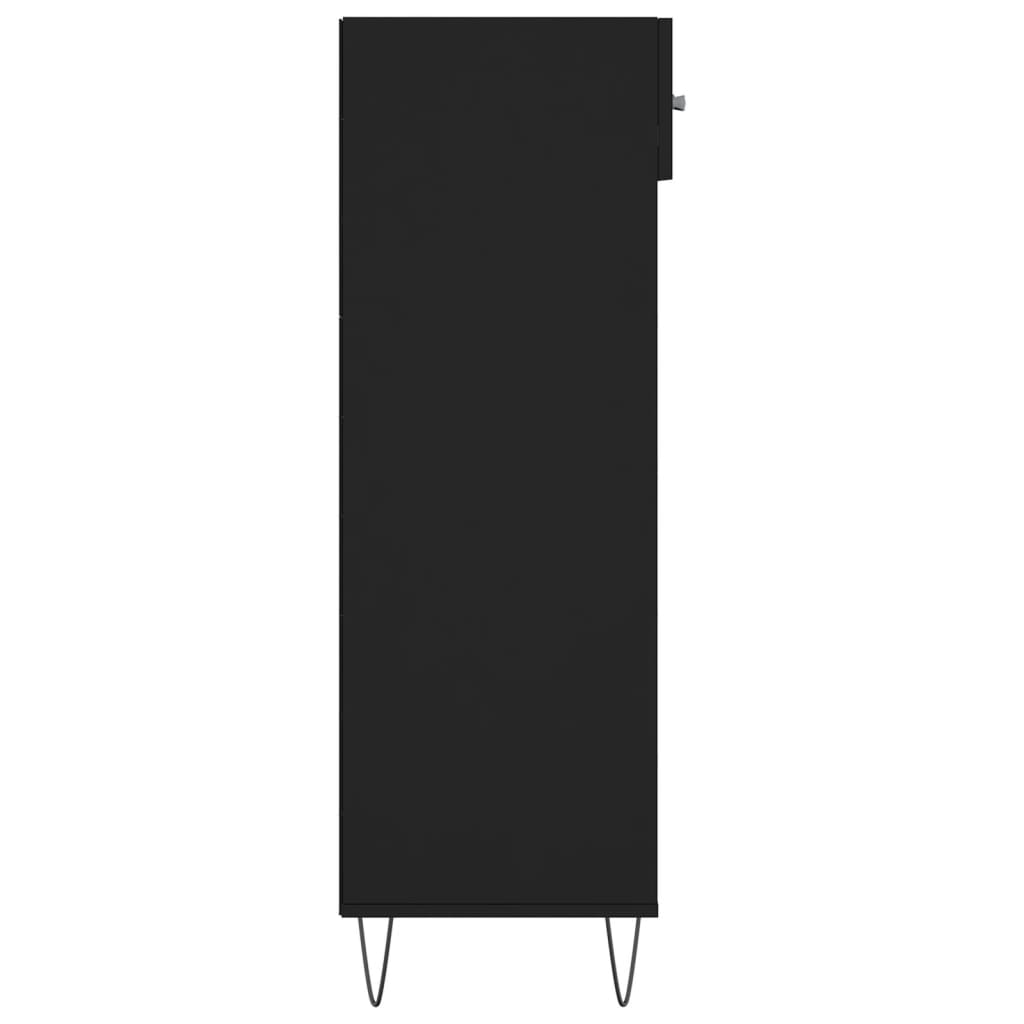 Armoire à chaussures noir 60x35x105 cm bois d'ingénierie - XIOS