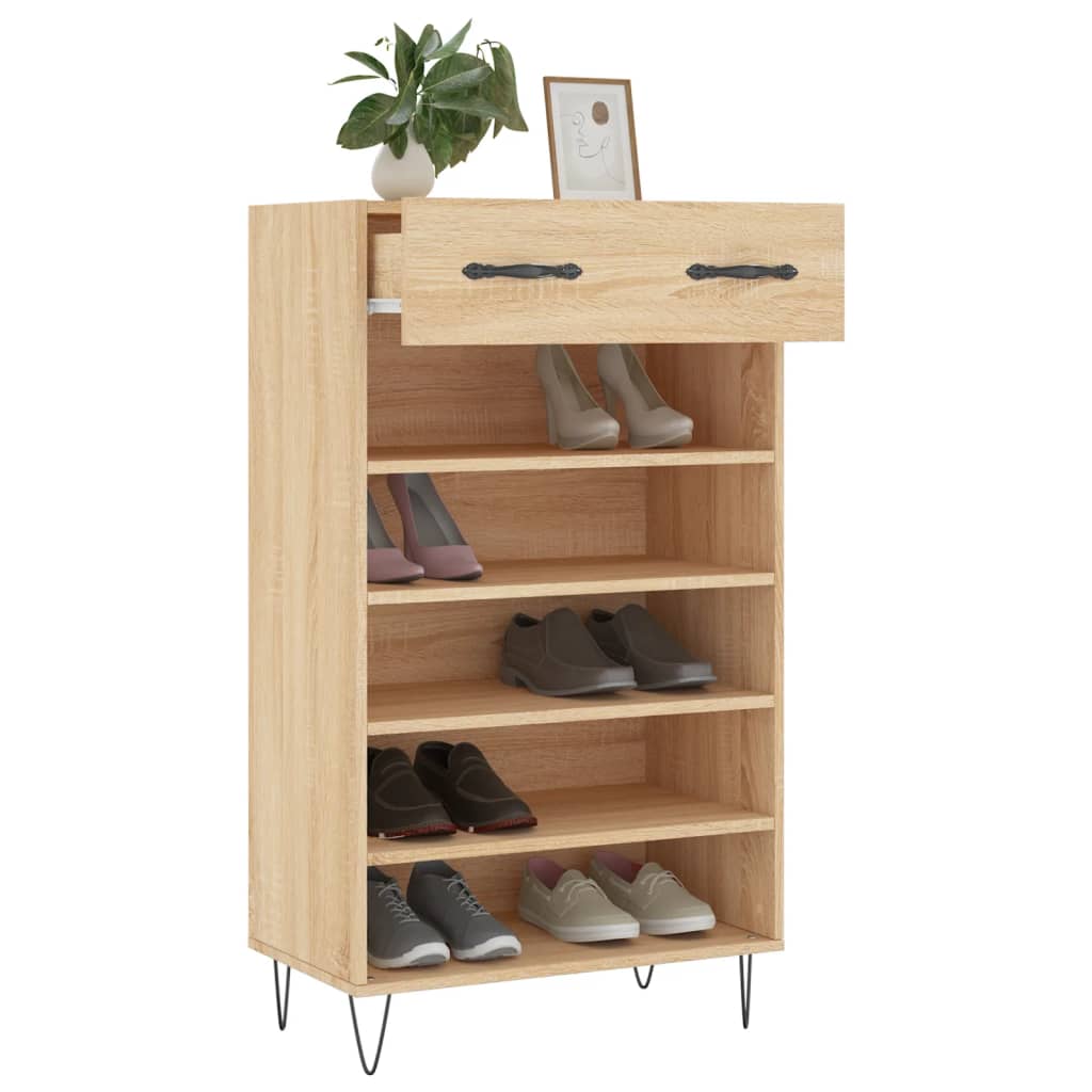 Armoire à chaussures chêne sonoma 60x35x105cm bois d'ingénierie - XIOS