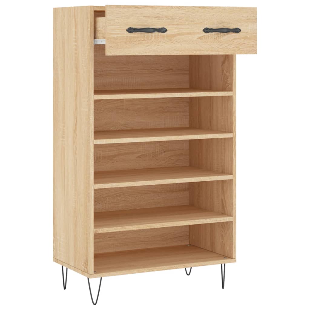 Armoire à chaussures chêne sonoma 60x35x105cm bois d'ingénierie - XIOS