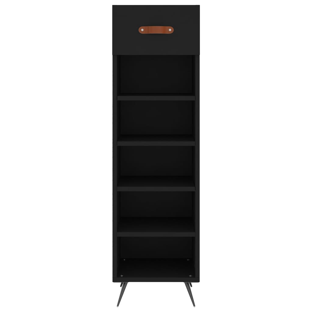 Armoire à chaussures noir 30x35x105 cm bois d'ingénierie - XIOS