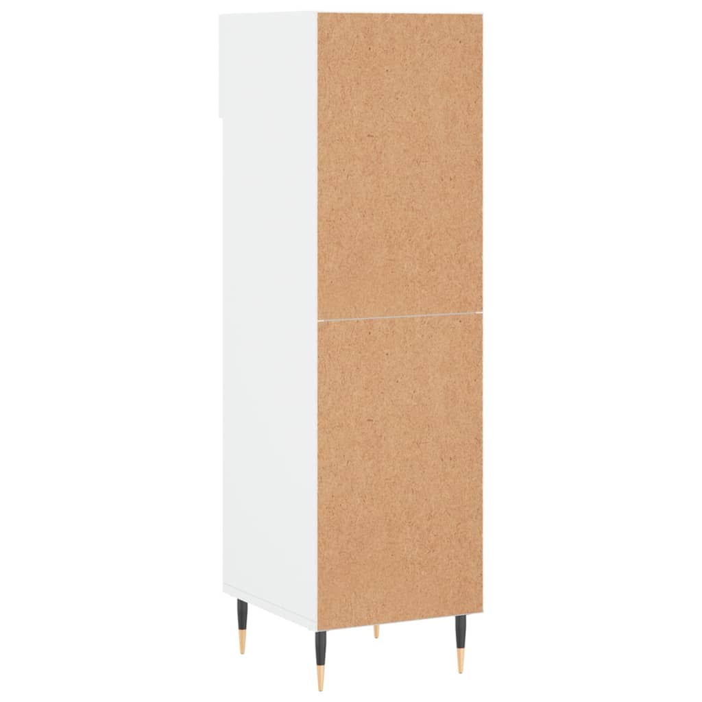 Armoire à chaussure Blanc brillant 30x35x105 cm Bois ingénierie - XIOS