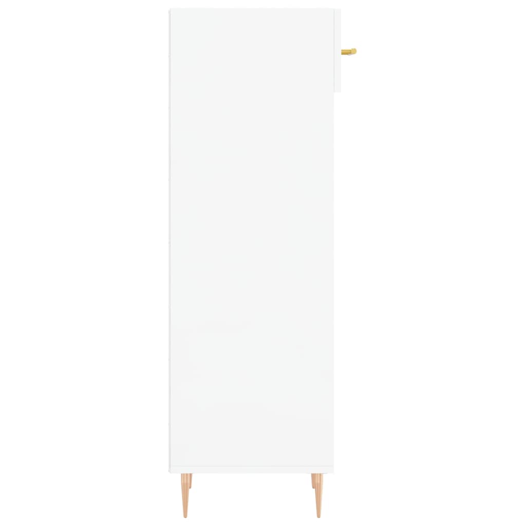 Armoire à chaussure Blanc brillant 30x35x105 cm Bois ingénierie - XIOS