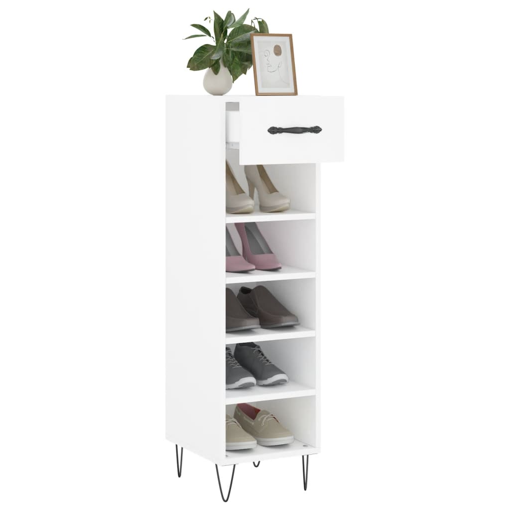 Armoire à chaussures blanc 30x35x105 cm bois d'ingénierie - XIOS