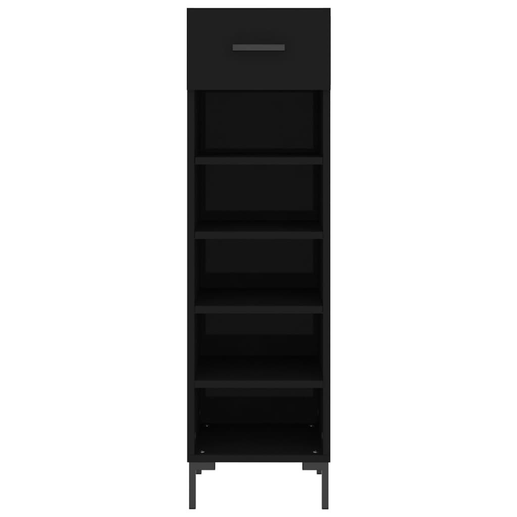 Armoire à chaussures noir 30x35x105 cm bois d'ingénierie - XIOS