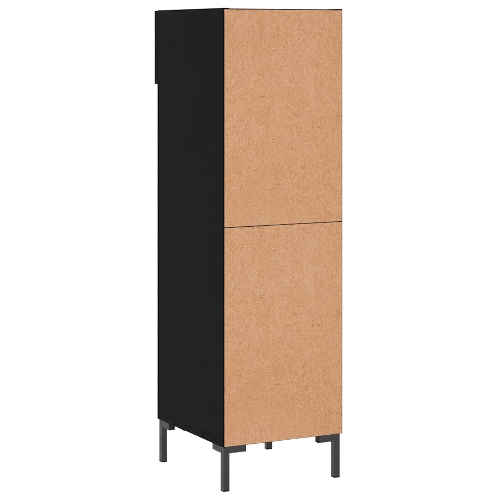 Armoire à chaussures noir 30x35x105 cm bois d'ingénierie - XIOS