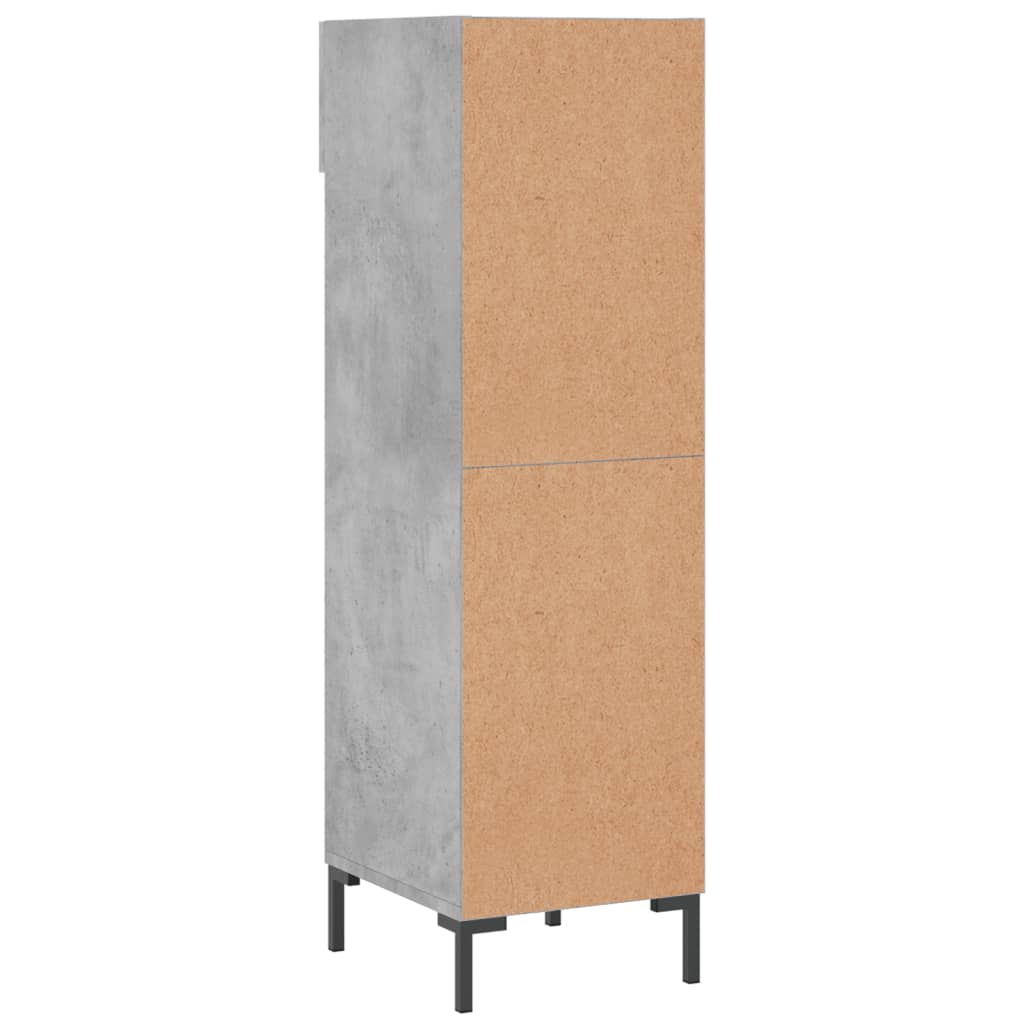 Armoire à chaussures gris béton 30x35x105 cm bois d'ingénierie - XIOS