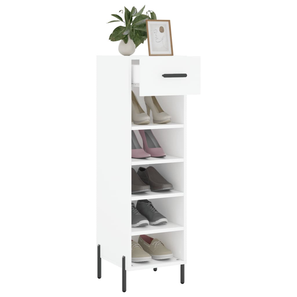 Armoire à chaussures blanc 30x35x105 cm bois d'ingénierie - XIOS