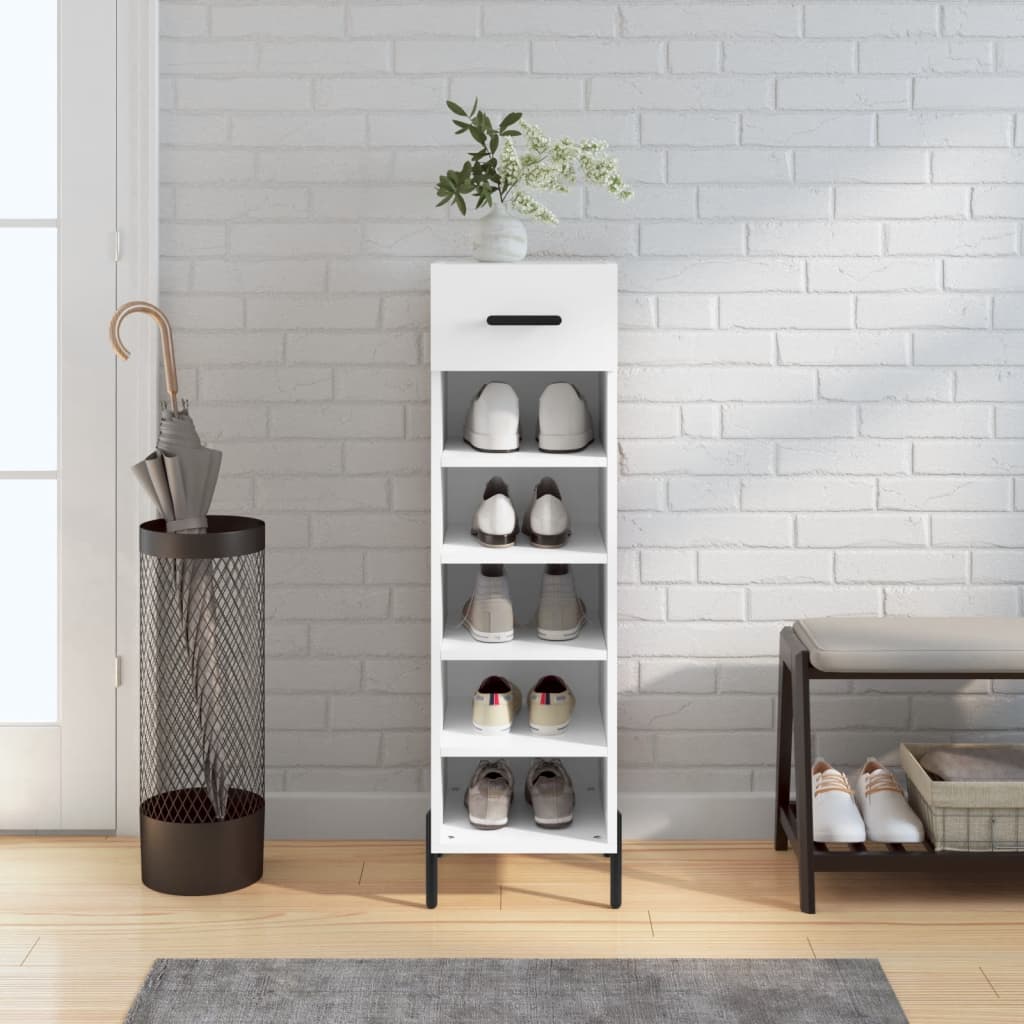 Armoire à chaussures blanc 30x35x105 cm bois d'ingénierie - XIOS