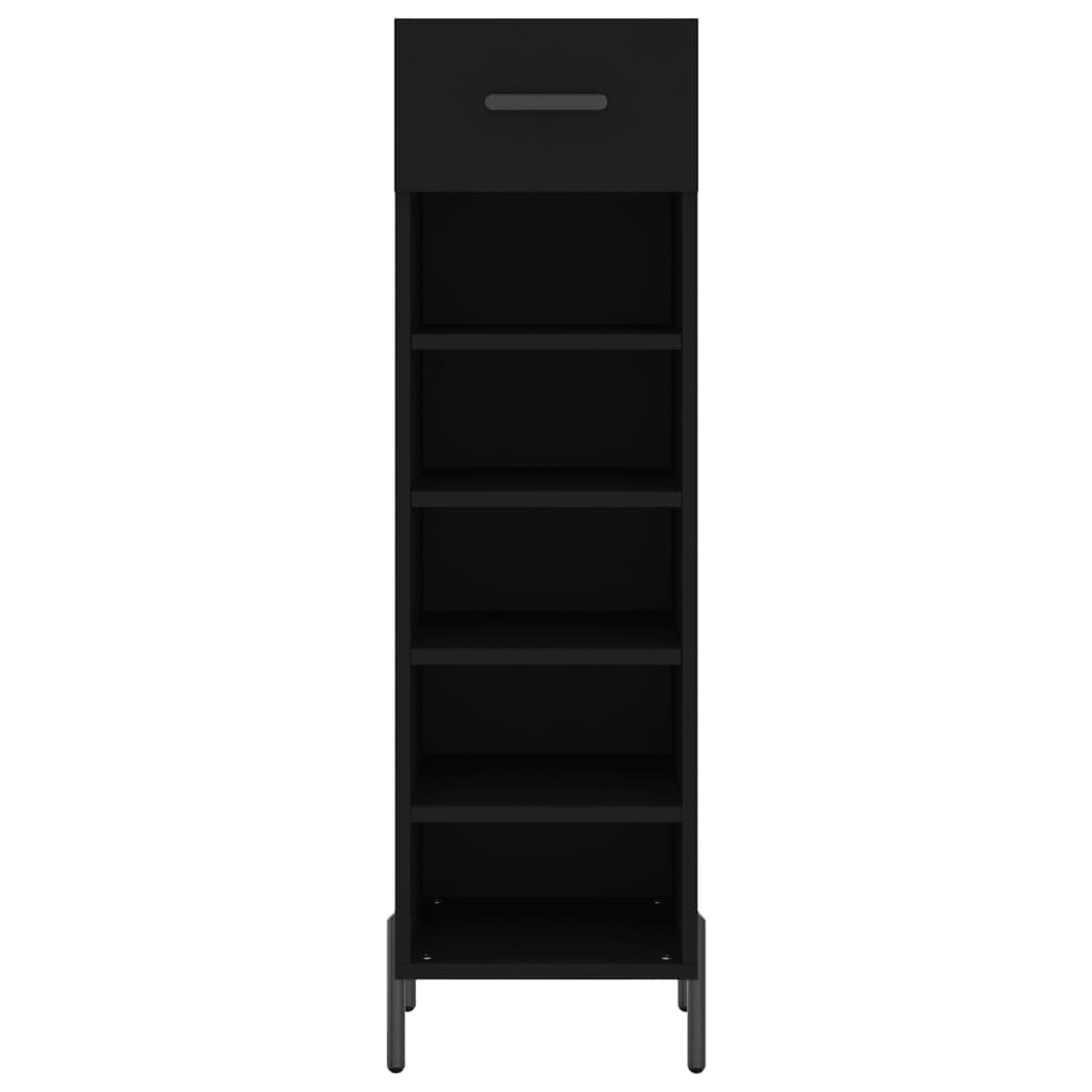 Armoire à chaussures noir 30x35x105 cm bois d'ingénierie - XIOS