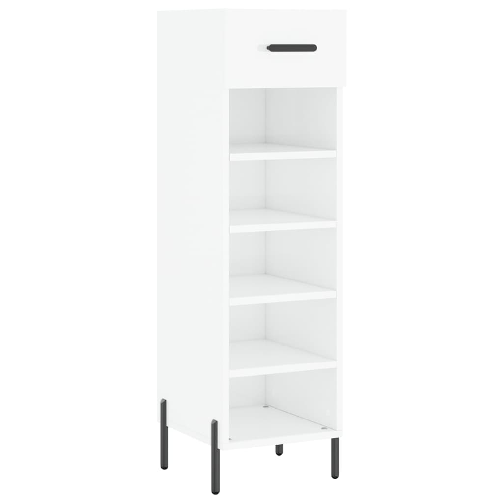 Armoire à chaussure Blanc brillant 30x35x105 cm Bois ingénierie - XIOS