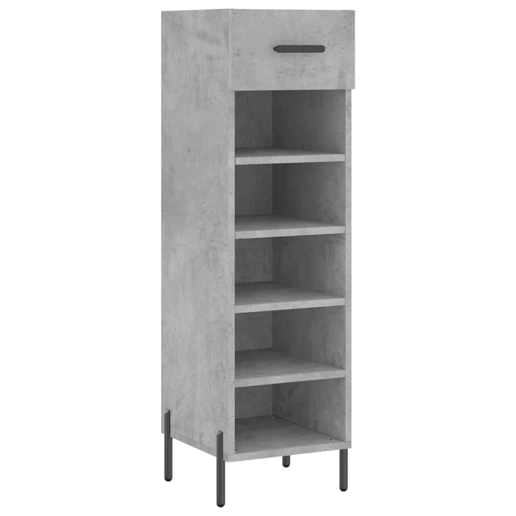 Armoire à chaussures gris béton 30x35x105 cm bois d'ingénierie - XIOS