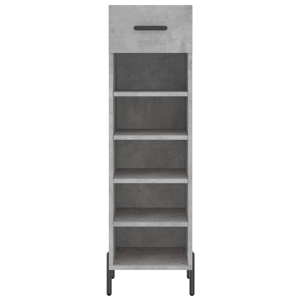 Armoire à chaussures gris béton 30x35x105 cm bois d'ingénierie - XIOS