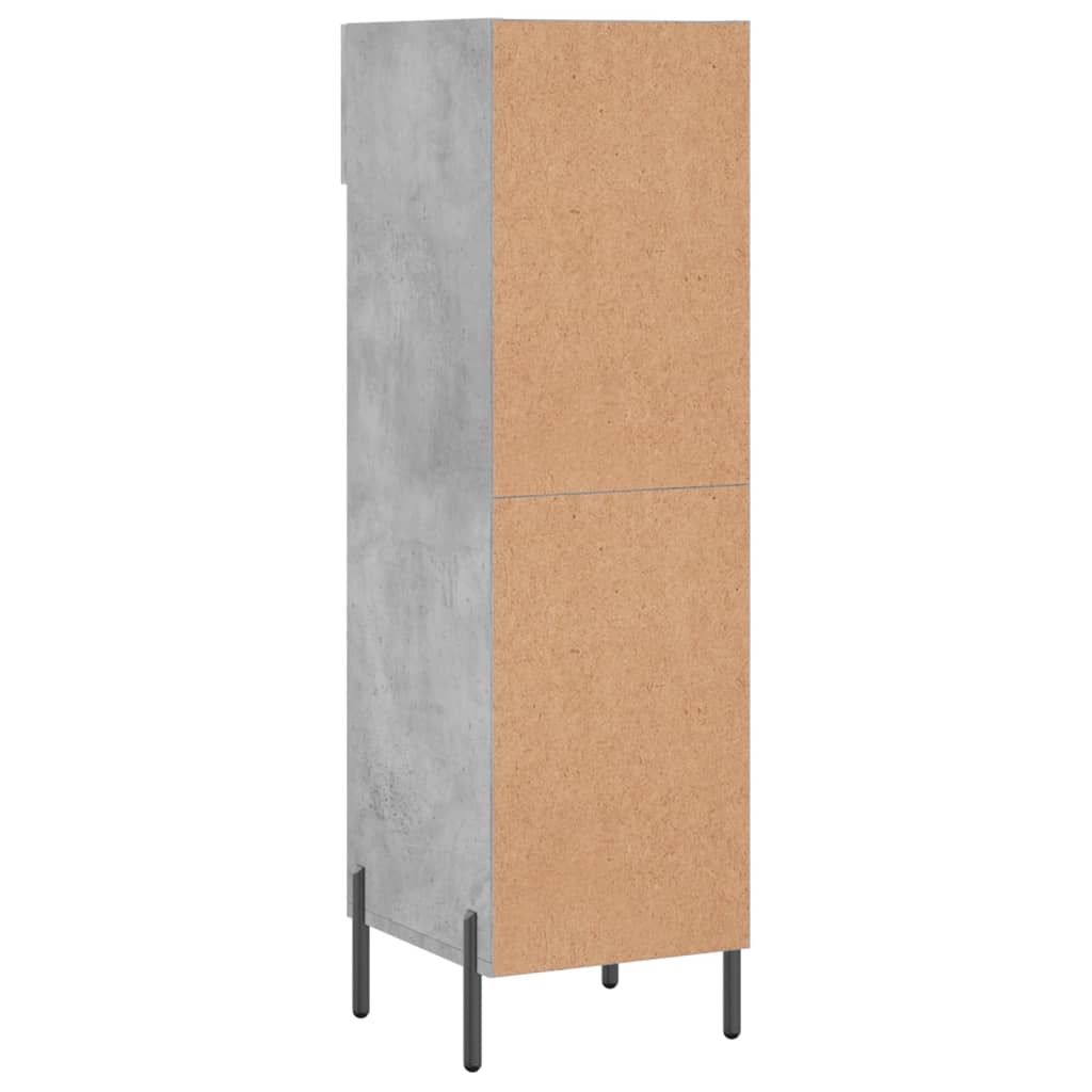 Armoire à chaussures gris béton 30x35x105 cm bois d'ingénierie - XIOS