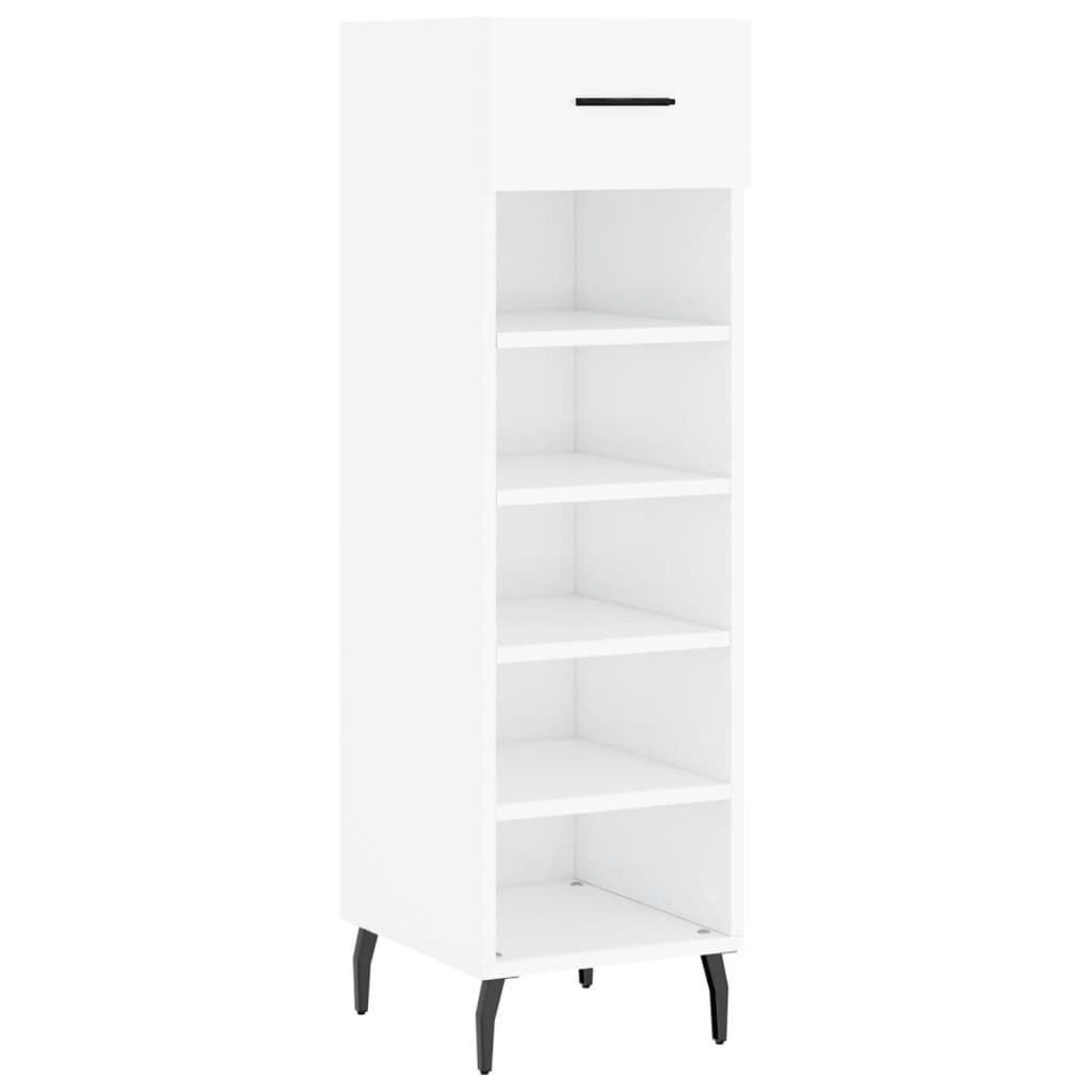Armoire à chaussure Blanc brillant 30x35x105 cm Bois ingénierie - XIOS