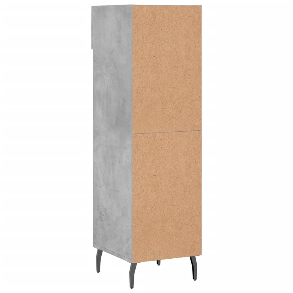Armoire à chaussures gris béton 30x35x105 cm bois d'ingénierie - XIOS