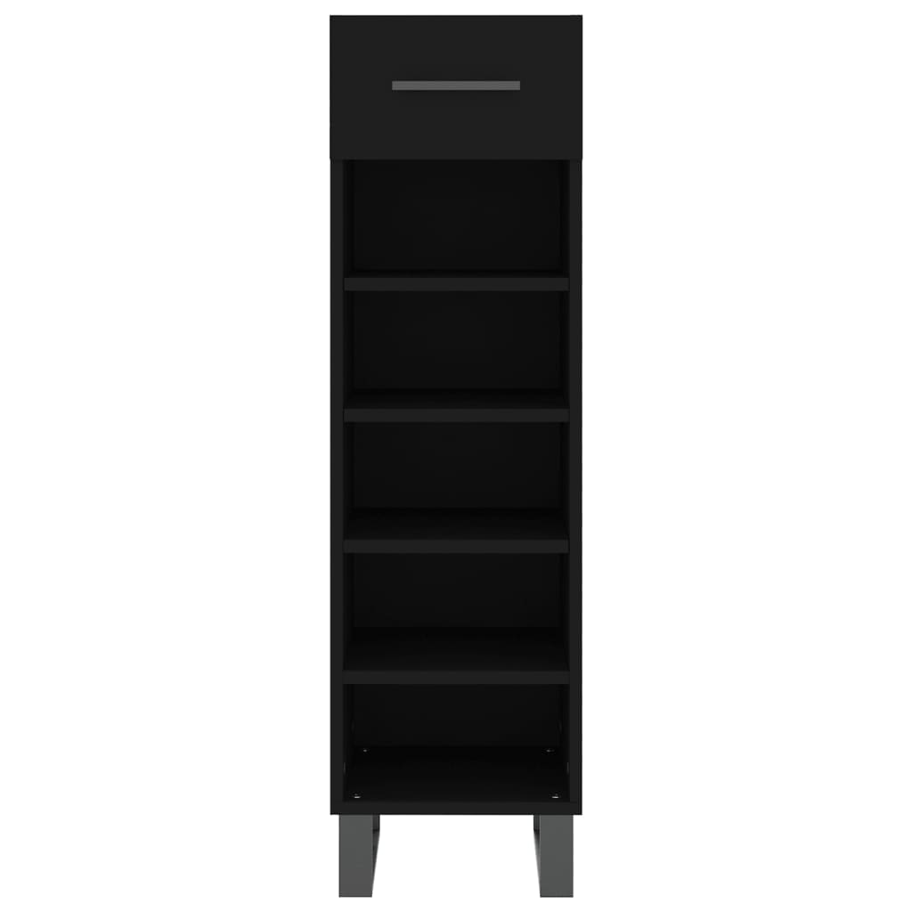 Armoire à chaussures noir 30x35x105 cm bois d'ingénierie - XIOS