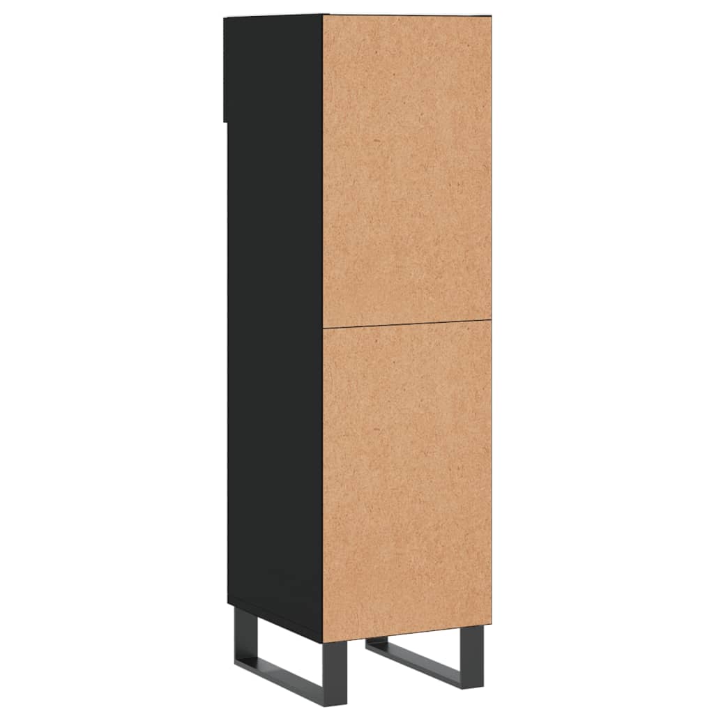 Armoire à chaussures noir 30x35x105 cm bois d'ingénierie - XIOS
