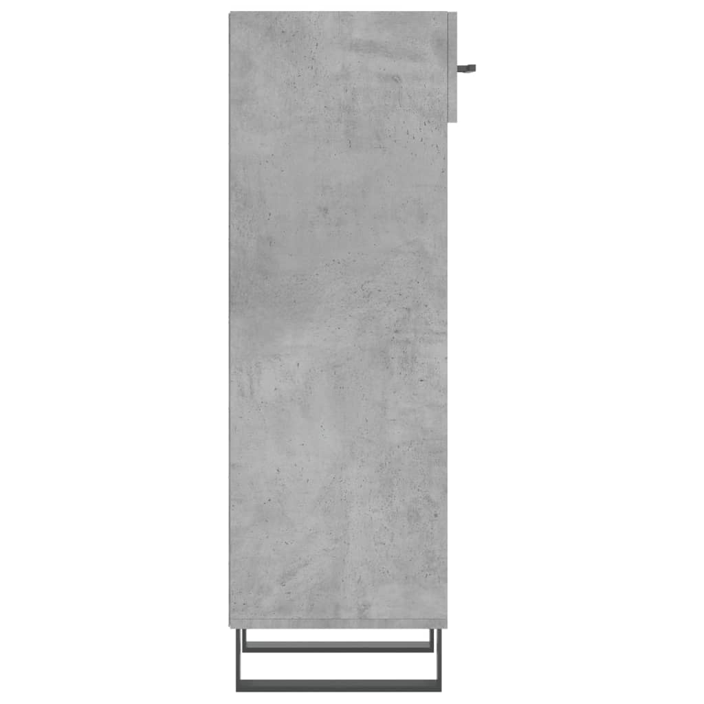 Armoire à chaussures gris béton 30x35x105 cm bois d'ingénierie - XIOS