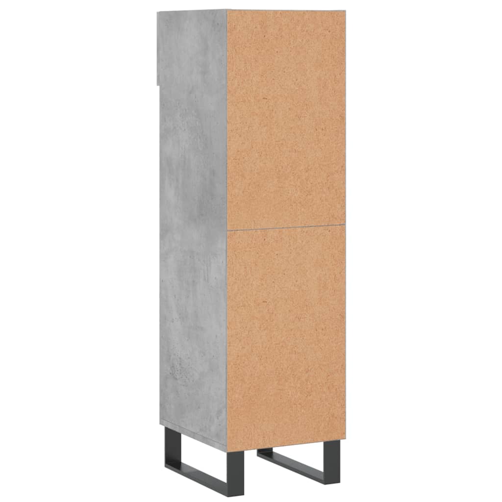 Armoire à chaussures gris béton 30x35x105 cm bois d'ingénierie - XIOS