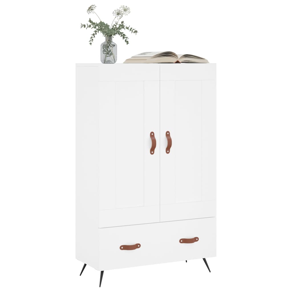 Buffet haut blanc 69,5x31x115 cm bois d'ingénierie - XIOS